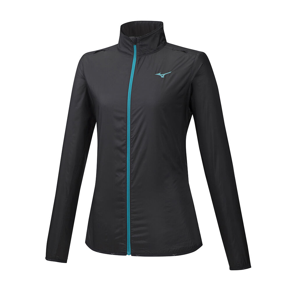 Mizuno Women's Hineri Pouch Running Jacket Black (J2GE972009-VHZ)